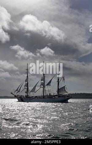 USCG Eagle nel Solent, vicino all'isola di Wight, Regno Unito, 2019 Foto Stock