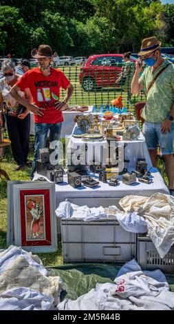 Fiera dell'antiquariato a Cardededeu, Barcellona, Catalogna, Spagna. Foto Stock