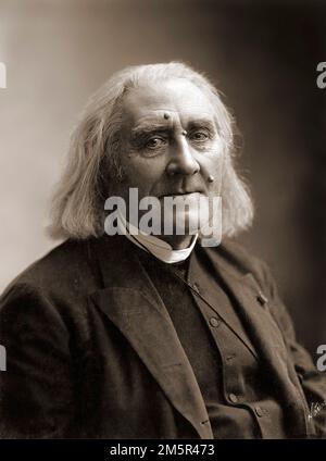 Ritratto del pianista e compositore ungherese, Franz Liszt (1811-1886). Foto di Nadar [Gaspard Félix Tournachon], 1886. Foto Stock