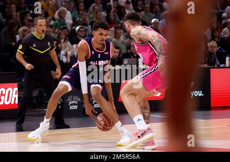 Victor Wembanyama del Team France durante l'All Star Game di Gorillas 2022 tra Team France e Team World il 29 dicembre 2022 all'Accor Arena di Bercy, Parigi, Francia - Foto Jean Catuffe / DPPI Foto Stock