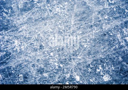 Graffi sulla superficie del ghiaccio Foto Stock