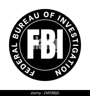 FBI Ufficio federale di inchiesta icona simbolo Foto Stock