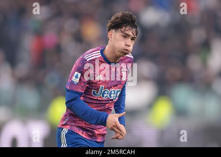Torino, 30th dicembre 2022. Matias Soule della Juventus durante la partita amichevole allo stadio Allianz di Torino. Il credito per le immagini dovrebbe essere: Jonathan Moskrop / Sportimage Credit: Sportimage/Alamy Live News Foto Stock