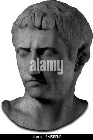 : Augusto Ottaviano il primo imperatore romano statua Bust scultura Foto Stock