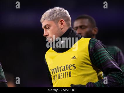 30th dicembre 2022; Stadio Jose Spagna: La Liga Santander, Real Valladolid contro Real Madrid CF; fede Valverde Credit: Action Plus Sports Images/Alamy Live News Foto Stock