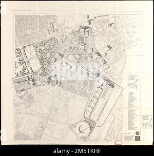 Area di rinnovamento urbano del distretto commerciale centrale, Massachusetts r-82 : piano illustrativo del sito. Mostra e nomi 68 siti nel centro di Boston centrale quartiere finanziario coinvolti in un piano di ristrutturazione 1967.... , Massachusetts , Suffolk , contea , Boston Downtown Boston Foto Stock