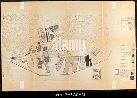 Downtown Waterfront-Faneuil Hall area di rinnovamento urbano Massachusetts R-77 : proposta di utilizzo del terreno.. Raffigura l'uso del terreno proposto... , Massachusetts , Suffolk , contea , Boston Foto Stock