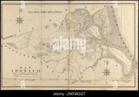 Piano di Ipswich realizzato da Philander Anderson, datato 1831.... , Massachusetts , Essex , contea , Ipswich Foto Stock