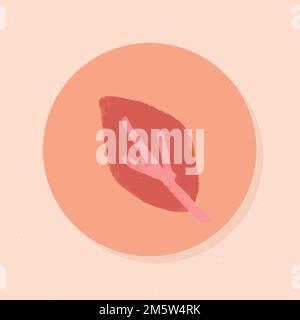 Instagram storia evidenziare foglia icona vettore Illustrazione Vettoriale