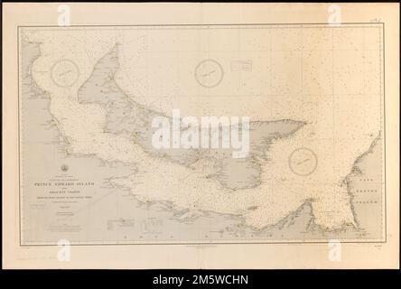 Nord America, Dominion of Canada, Golfo di St Lawrence, Prince Edward Island e coste adiacenti, da Sea Wolf Island a Escuminac Point : compilato dalle ultime informazioni. Rilievo mostrato da hachures e altezze del punto. Profondità indicate da scandagli e isolini. In basso a sinistra: 1888,13. '89-1-... L'Isola del Principe Edoardo e le coste adiacenti, dall'Isola di Sea Wolf al punto di Escuminac. L'Isola del Principe Edoardo e le coste adiacenti, dall'Isola di Sea Wolf a Escuminac Point, Canada, Détroit de Northumberland, stretto Foto Stock