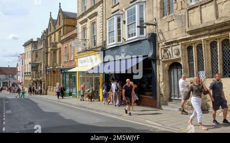 Glastonbury High Street Foto Stock