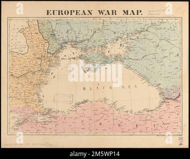 Mappa della guerra europea.... , Turchia , Regione del Mar Nero , regione Foto Stock