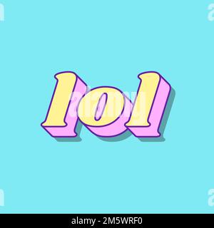Vettore tipografico retrò lol word Illustrazione Vettoriale
