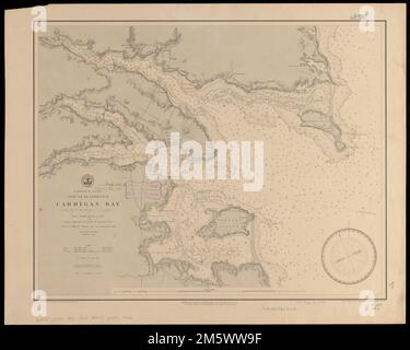 Dominio del Canada, Golfo di St Lawrence, Cardigan Bay (Isola del Principe Edoardo) : da un'indagine britannica nel 1844. Rilievo mostrato dall'ombreggiatura e dalle altezze dei punti. Profondità indicate da scandagli e linee di forma... Cardigan Bay (Isola del Principe Edoardo). Cardigan Bay (Prince Edward Island), Canada , Provincia di Prince Edward Island , Cardigan Bay Foto Stock