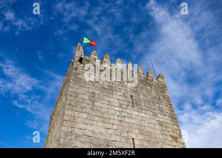 Guimares Castello, Guimares, Braga, Portogallo Foto Stock