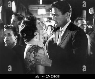 AVA Gardner, Gregory Peck, on-set of the Film, 'on the Beach', United Artists, 1959 Foto Stock