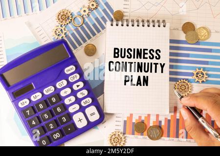 Il piano di continuità aziendale BCP è sul tavolo Foto Stock