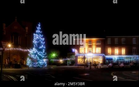 Woburn città di notte. Foto Stock