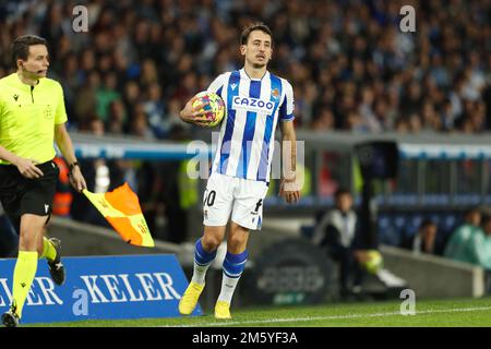 San Sebastian, Spagna. 31st Dec, 2022. Mikel Oyarzabal (Sociedad) Calcio : Spagnolo 'la Liga Santander' incontro tra Real Sociedad 2-0 CA Osasuna all'Arena reale di San Sebastian, Spagna . Credit: Mutsu Kawamori/AFLO/Alamy Live News Foto Stock