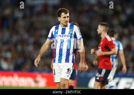 San Sebastian, Spagna. 31st Dec, 2022. Mikel Oyarzabal (Sociedad) Calcio : Spagnolo 'la Liga Santander' incontro tra Real Sociedad 2-0 CA Osasuna all'Arena reale di San Sebastian, Spagna . Credit: Mutsu Kawamori/AFLO/Alamy Live News Foto Stock