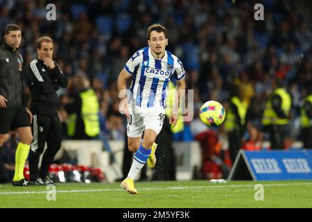 San Sebastian, Spagna. 31st Dec, 2022. Mikel Oyarzabal (Sociedad) Calcio : Spagnolo 'la Liga Santander' incontro tra Real Sociedad 2-0 CA Osasuna all'Arena reale di San Sebastian, Spagna . Credit: Mutsu Kawamori/AFLO/Alamy Live News Foto Stock