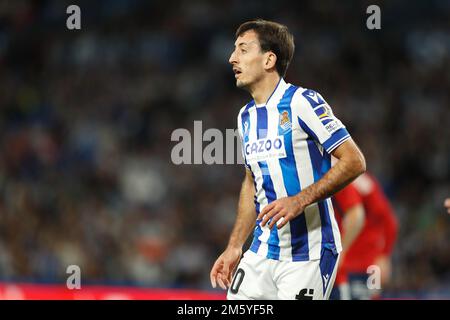 San Sebastian, Spagna. 31st Dec, 2022. Mikel Oyarzabal (Sociedad) Calcio : Spagnolo 'la Liga Santander' incontro tra Real Sociedad 2-0 CA Osasuna all'Arena reale di San Sebastian, Spagna . Credit: Mutsu Kawamori/AFLO/Alamy Live News Foto Stock