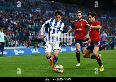 San Sebastian, Spagna. 31st Dec, 2022. David Silva (Sociedad) Calcio : Spagnolo 'la Liga Santander' incontro tra Real Sociedad 2-0 CA Osasuna all'Arena reale di San Sebastian, Spagna . Credit: Mutsu Kawamori/AFLO/Alamy Live News Foto Stock