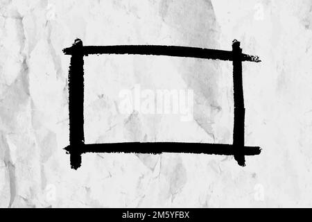 Scribble vettoriali per frame banner rettangolare nero Illustrazione Vettoriale