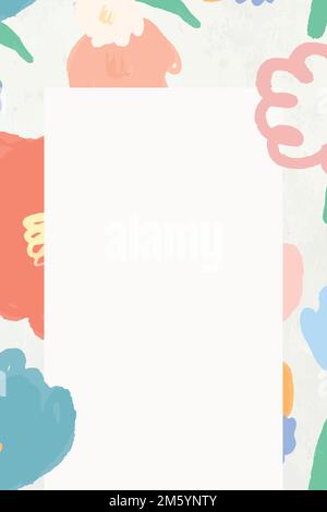 Fioritura fiore cornice vettore illustrazione floreale Illustrazione Vettoriale