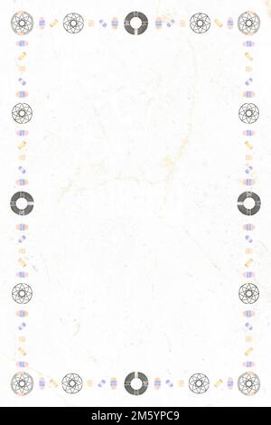 Riquadro vettoriale di contorno Boho rettangolare Illustrazione Vettoriale