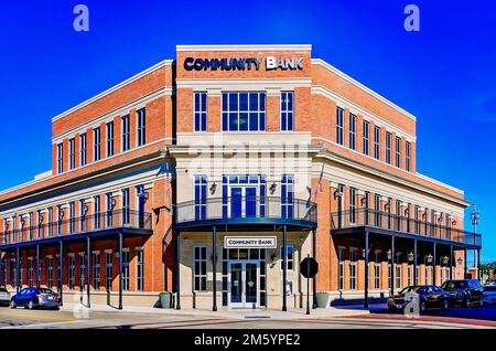 Community Bank è raffigurata il 28 dicembre 2022 a Biloxi, Mississippi. Community Bank è stata fondata nel 1905 a Forest, Mississippi. Foto Stock