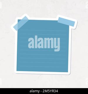 Adesivo vettoriale per notepaper con linea blu Illustrazione Vettoriale