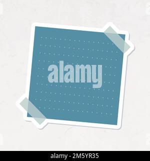 Adesivo vettoriale per notepaper con linea blu Illustrazione Vettoriale