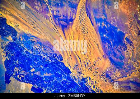 La bellezza del Perù. Per le linee guida sull'utilizzo della NASA: Fare riferimento a https://www.nasa.gov/multimedia/guidelines/index.htm Foto Stock