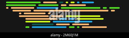 Codifica cartoon illustrazione vettoriale di linee simulate Illustrazione Vettoriale