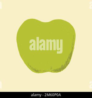 Vettore colorato di frutta di mela disegnata a mano Illustrazione Vettoriale