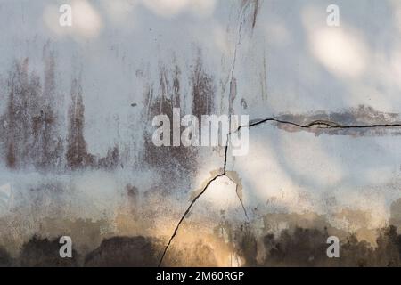 colore bianco/blu della struttura della parete sporca Foto Stock