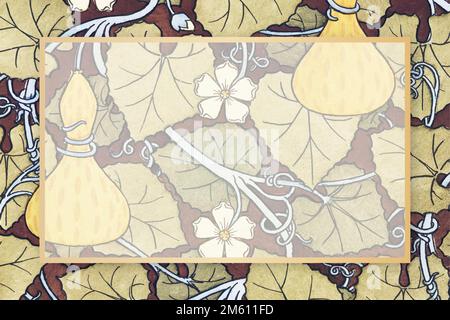 Antico ornamentale cornice vettoriale bordo floreale disegnato a mano Illustrazione Vettoriale