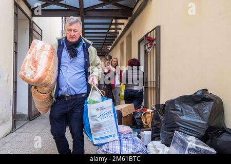 Italia, Abbiategrasso, rifugiati ucraini nel centro di accoglienza dell'ex convento dell'annunciata Foto Stock