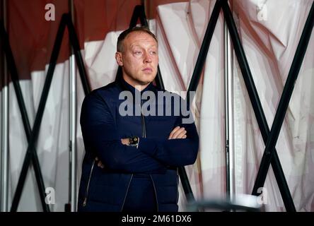 Steve Cooper, direttore della foresta di Nottingham, anticipa la partita della Premier League presso il City Ground di Nottingham. Data immagine: Domenica 1 gennaio 2023. Foto Stock