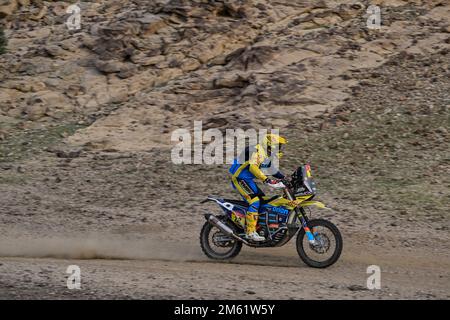 12 MICHEK Martin (cze), Orion - Moto Racing Group, KTM, Moto, azione durante la fase 1 della Dakar 2023 intorno a Sea Camp, il 1st gennaio 2023 nei pressi di Yanbu, Arabia Saudita - Foto Gigi Soldano / DPPI Foto Stock