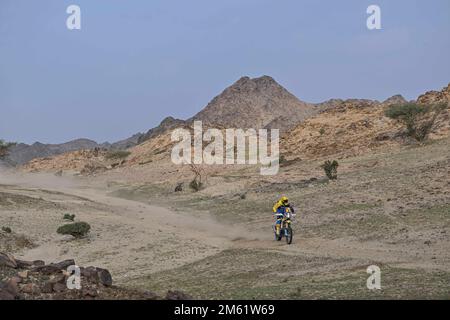 12 MICHEK Martin (cze), Orion - Moto Racing Group, KTM, Moto, azione durante la fase 1 della Dakar 2023 intorno a Sea Camp, il 1st gennaio 2023 nei pressi di Yanbu, Arabia Saudita - Foto Gigi Soldano / DPPI Foto Stock