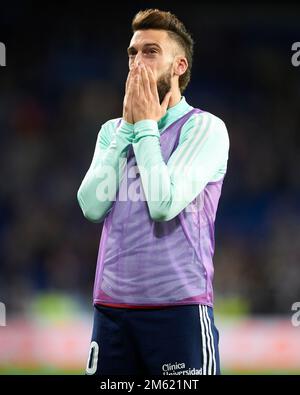 Roberto Torres di CA Osasuna durante la partita la Liga Santander tra Real Sociedad CF e CA Osasuna allo Stadio reale Arena il 31 dicembre 2022, i Foto Stock