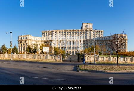 Una foto del Palazzo del Parlamento. Foto Stock