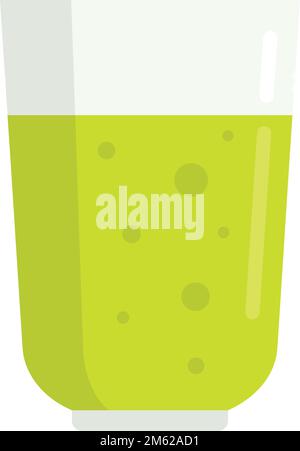 Icona di succo fresco verde. Illustrazione piatta di verde fresco succo icona vettoriale per web design isolato Illustrazione Vettoriale