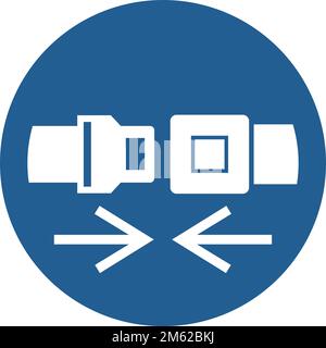 ISO 7010 M020 – indossare le cinture di sicurezza Illustrazione Vettoriale