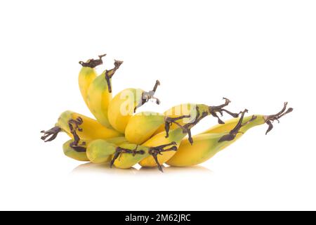 Banana Lebmuernang isolata su sfondo bianco. Foto Stock