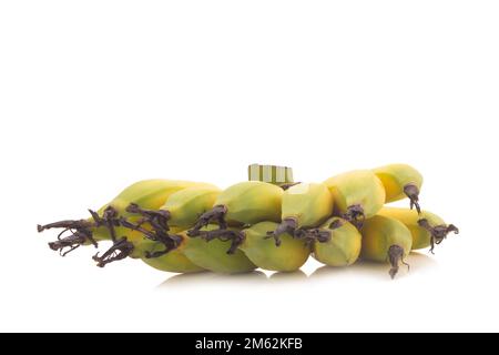 Banana Lebmuernang isolata su sfondo bianco. Foto Stock