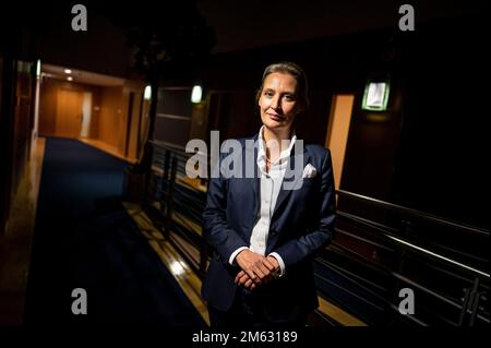 Berlino, Germania. 30th Nov 2022. Alice Weidel (AFD), leader del gruppo parlamentare, si trova di fronte al suo ufficio a Jakob Kaiser House.(a dpa: Dieci anni di AFD - leader del partito Weidel vede la possibilità di aderire al governo) Credit: Fabian Sommer/dpa/Alamy Live News Foto Stock