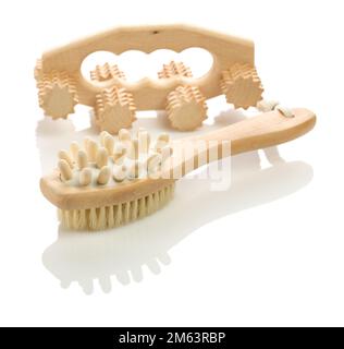 Due massaggiatori in legno Foto Stock